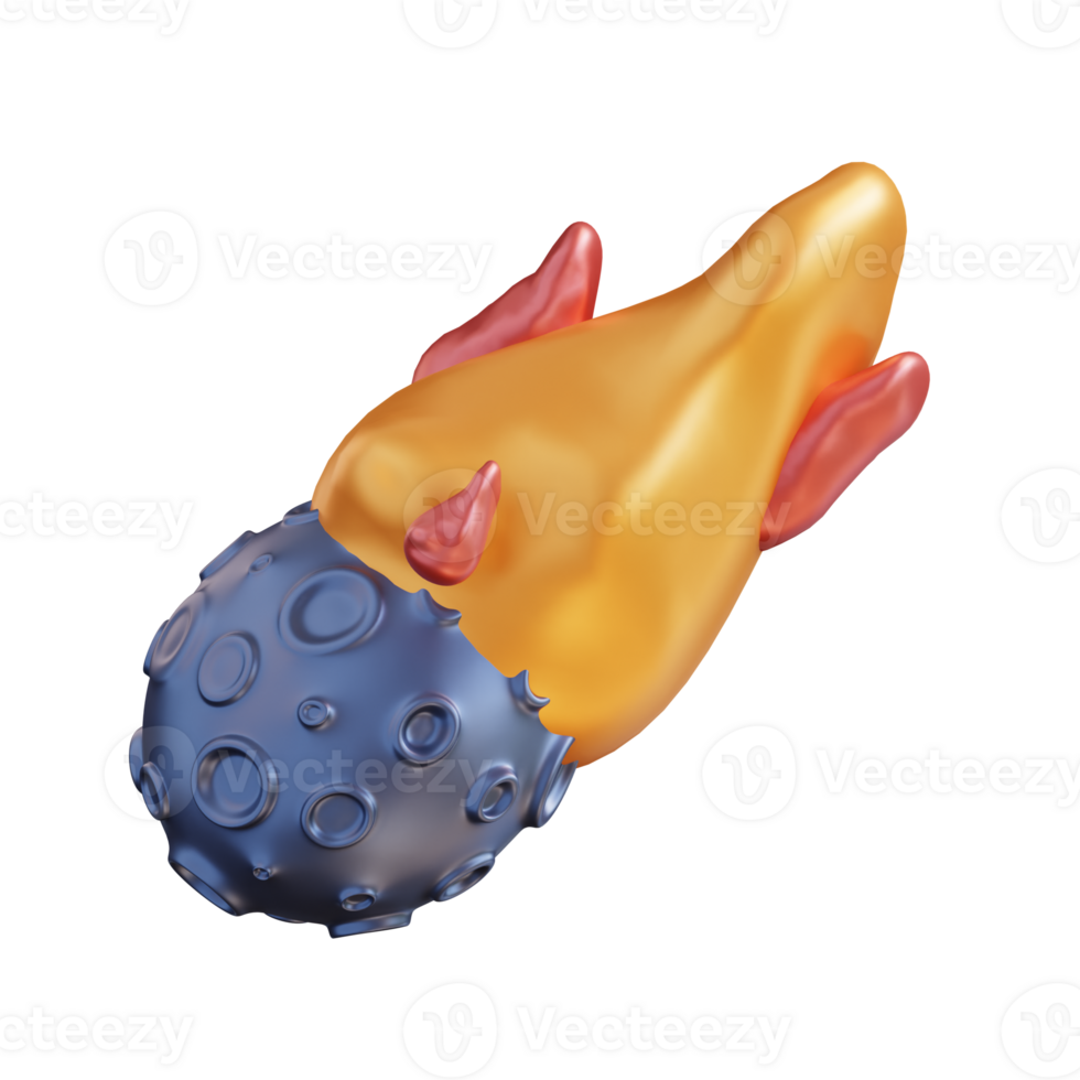 3d illustration meteors png
