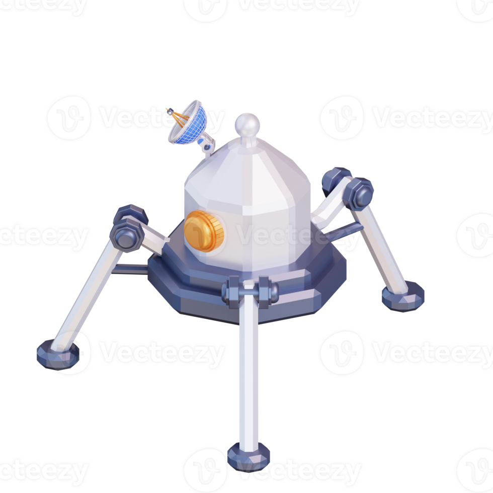 3d illustration of lunar module png