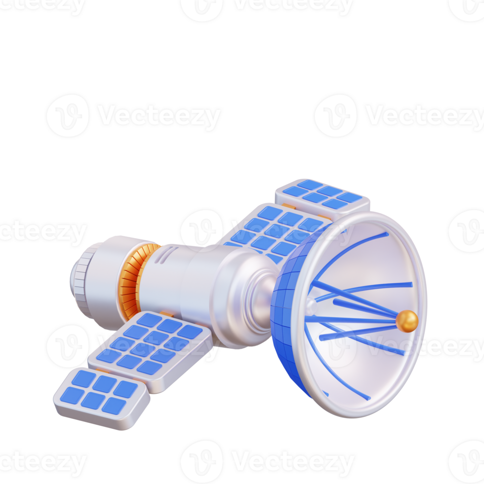 3d illustration of artificial satellite png