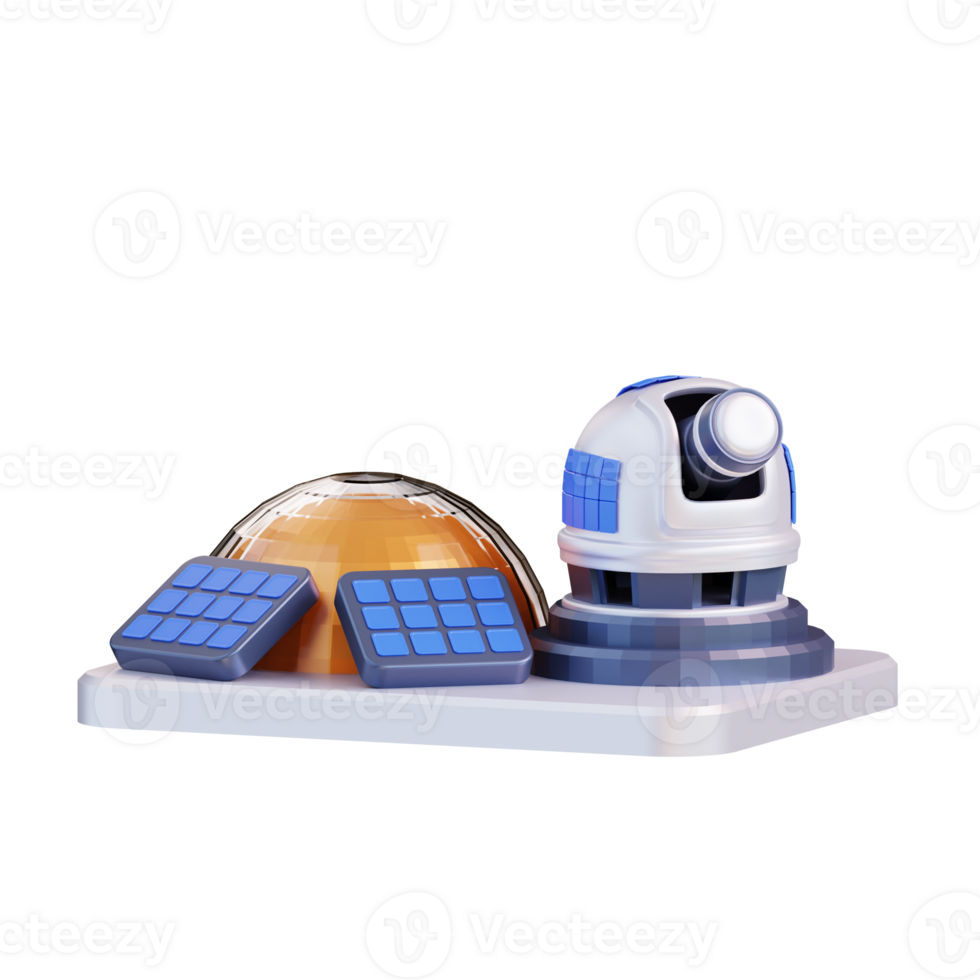 3d illustration of observatory png