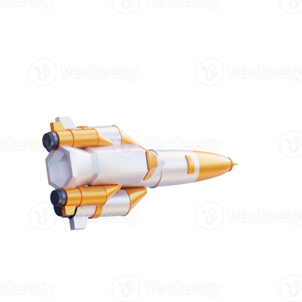 3d illustration of rocket png