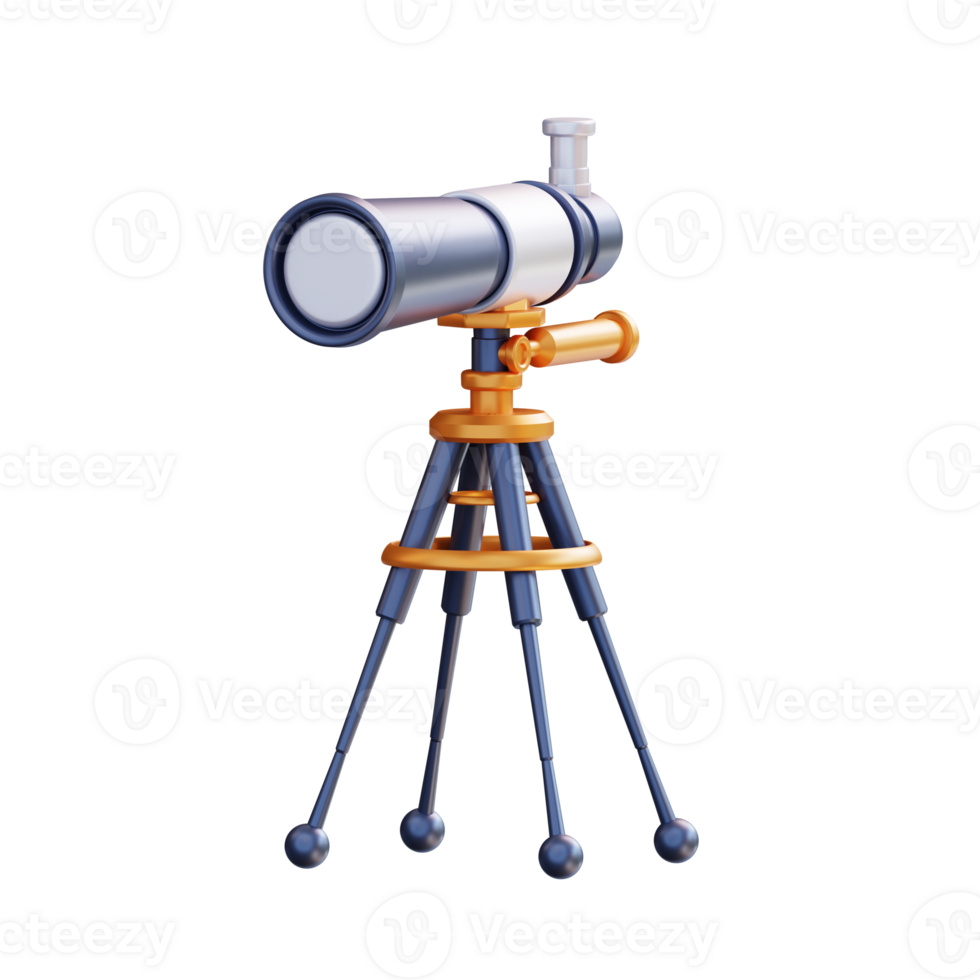 3d illustration of a telescope png