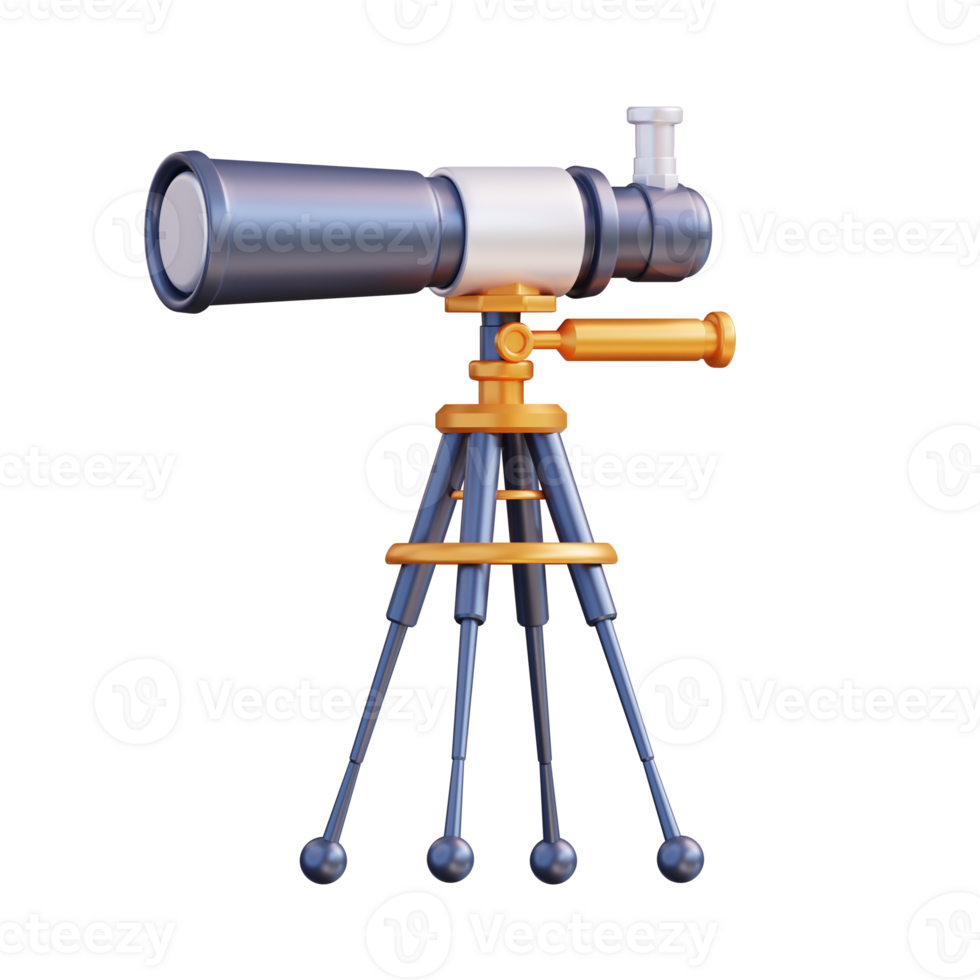 3d illustration of a telescope png