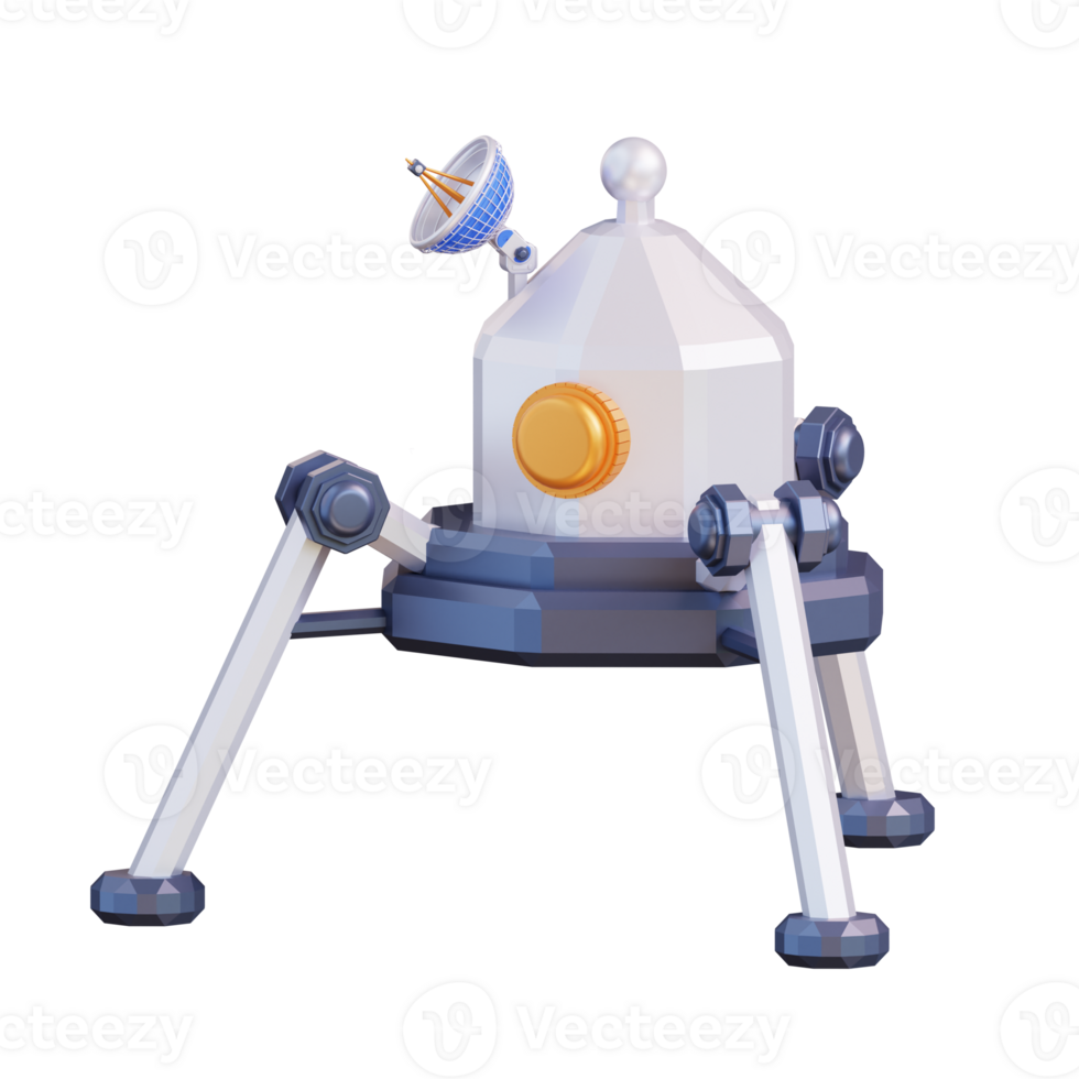 3d illustration of lunar module png