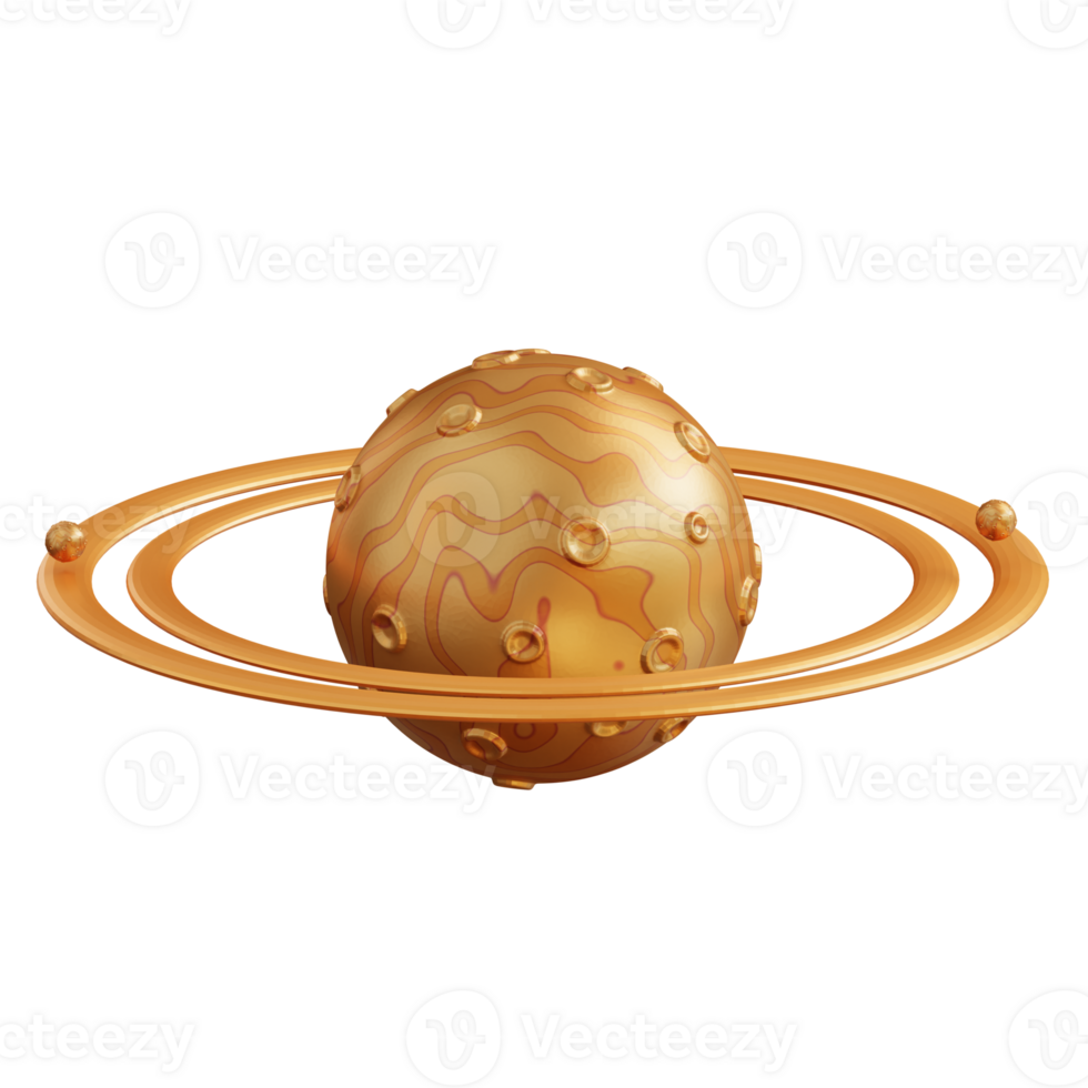 3d illustration of Saturn png