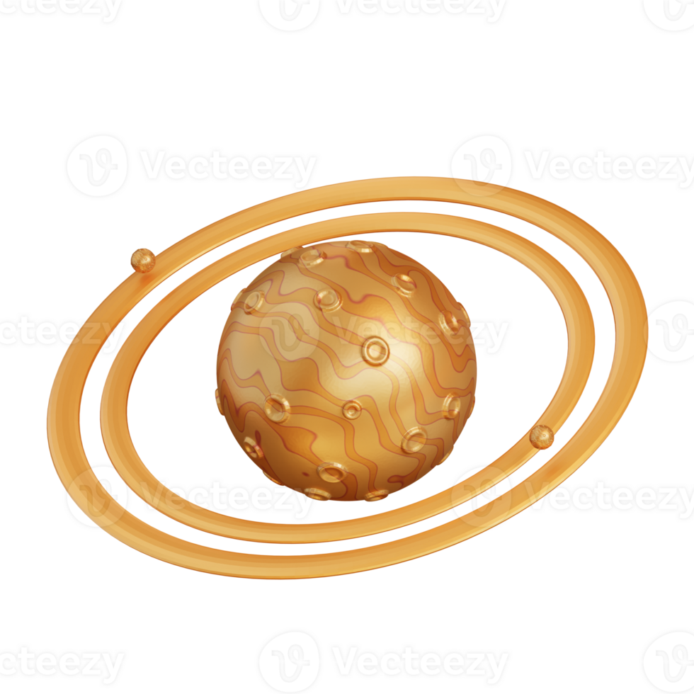 3d illustration of Saturn png