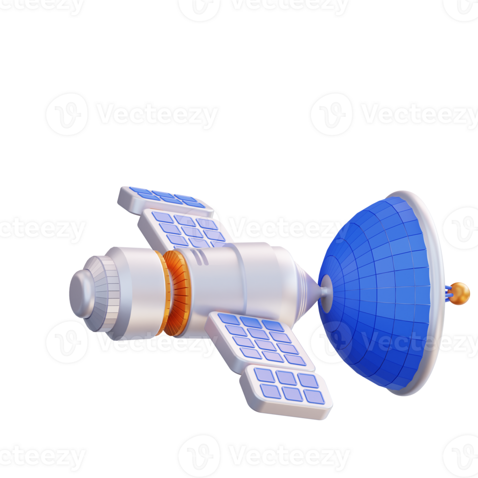 3d illustration of artificial satellite png