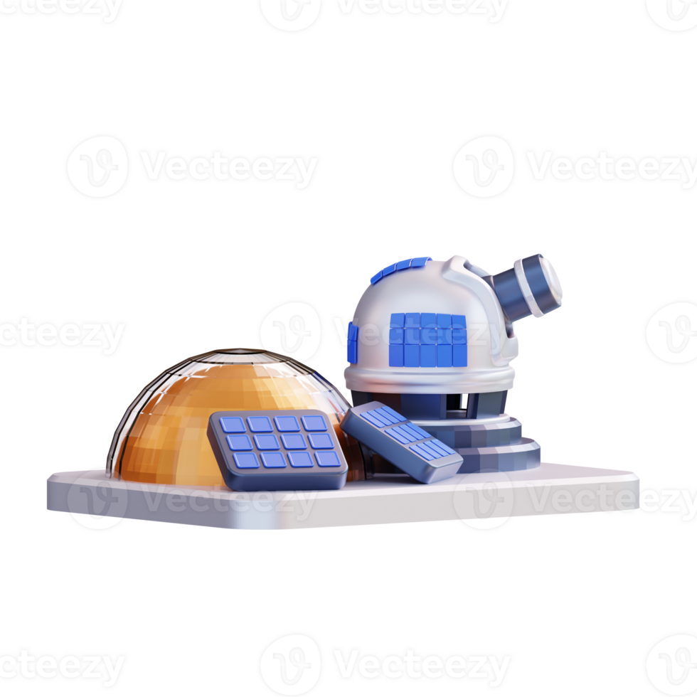 3d illustration of observatory png