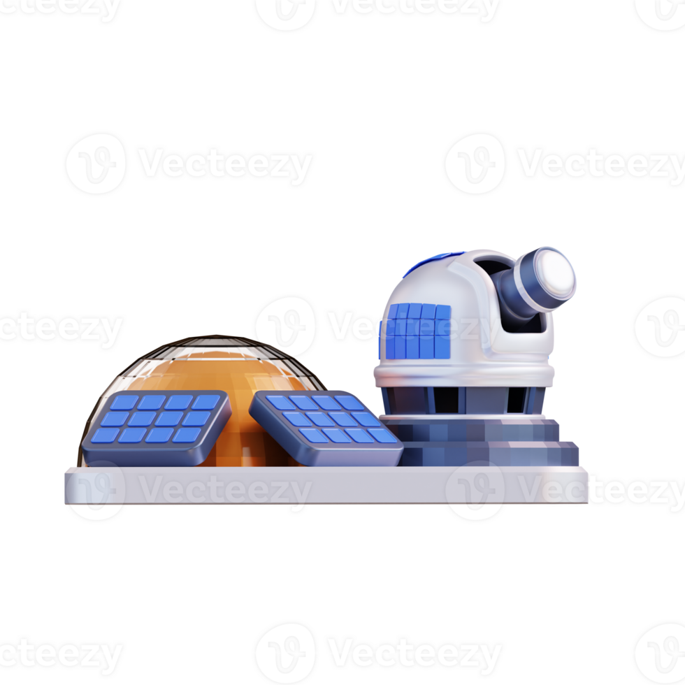 3d illustration of observatory png
