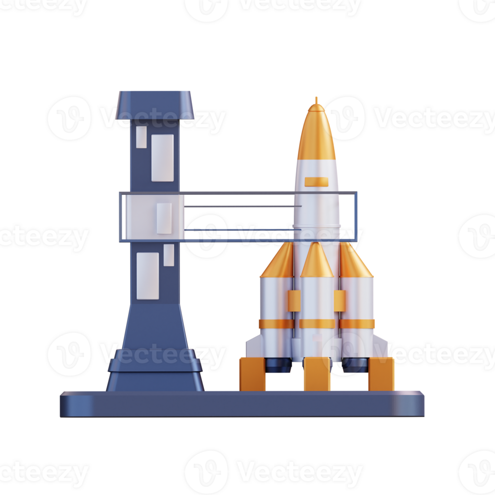 3d illustration de fusée aéroport png