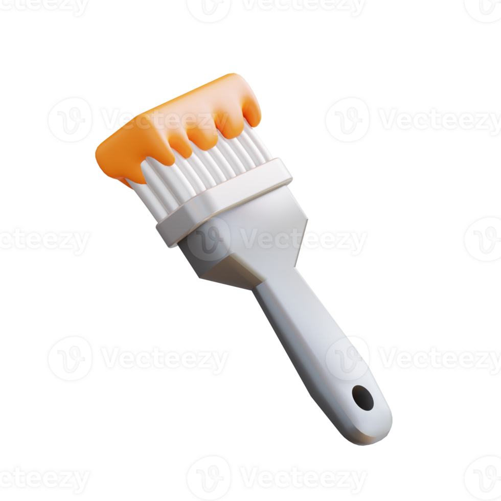 3d illustration paint brush png