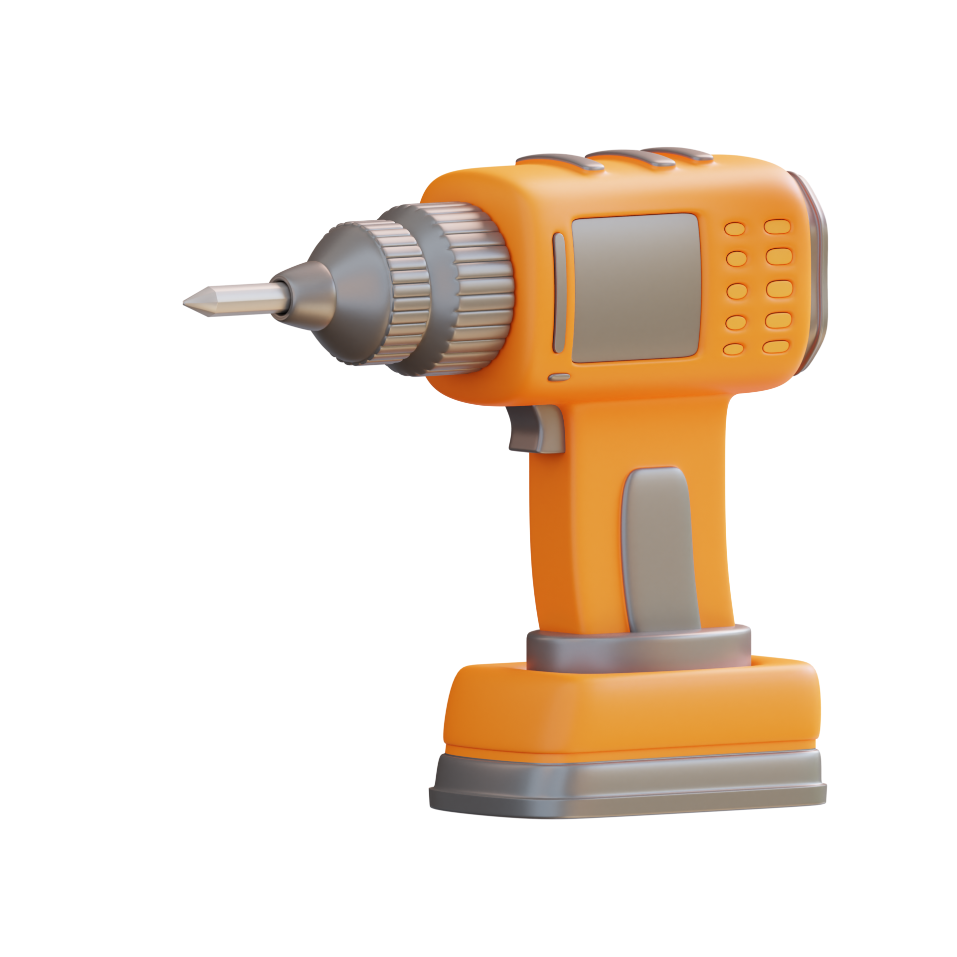 3d illustration of electric drill 24984710 PNG