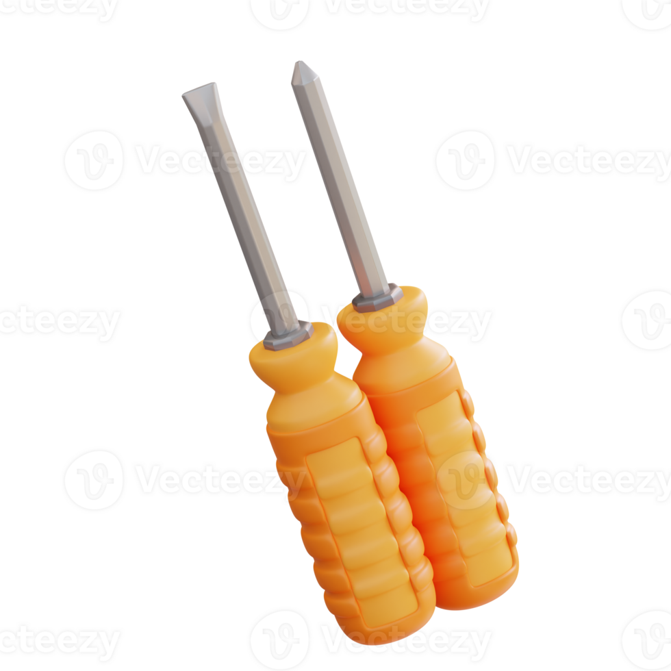 3d illustration screwdriver png