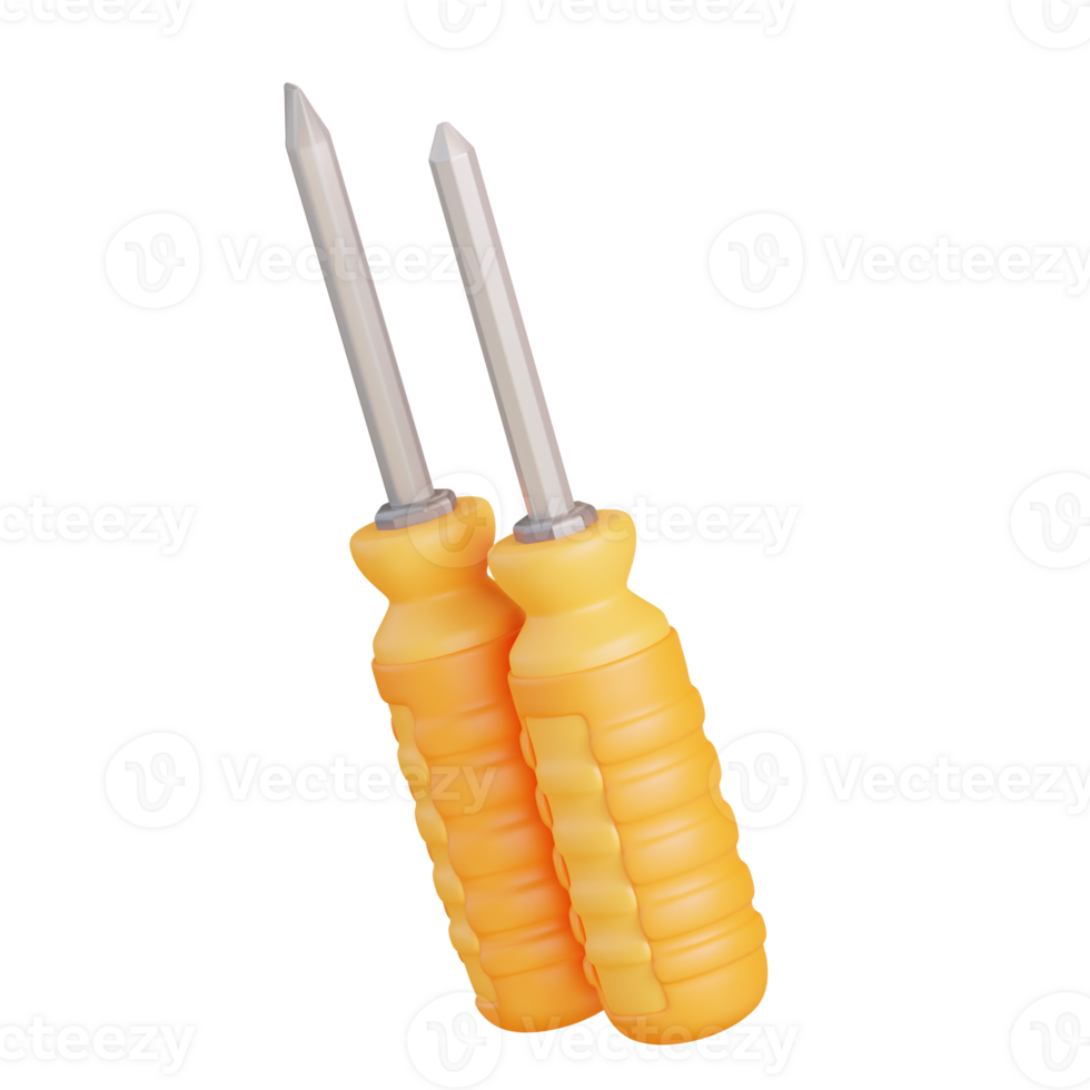 3d illustration screwdriver png