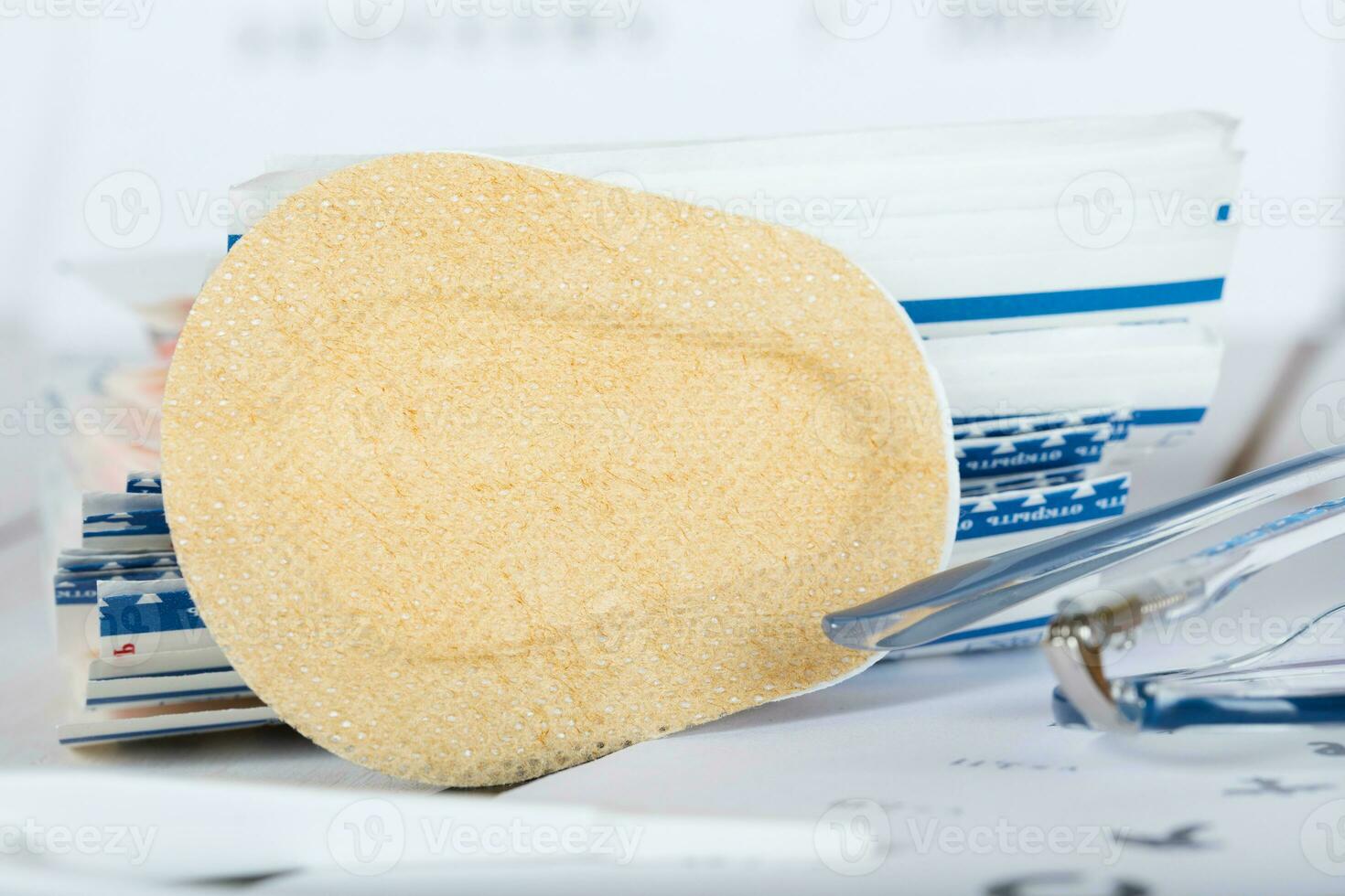 Eye pad for correcting crossed eyes. photo