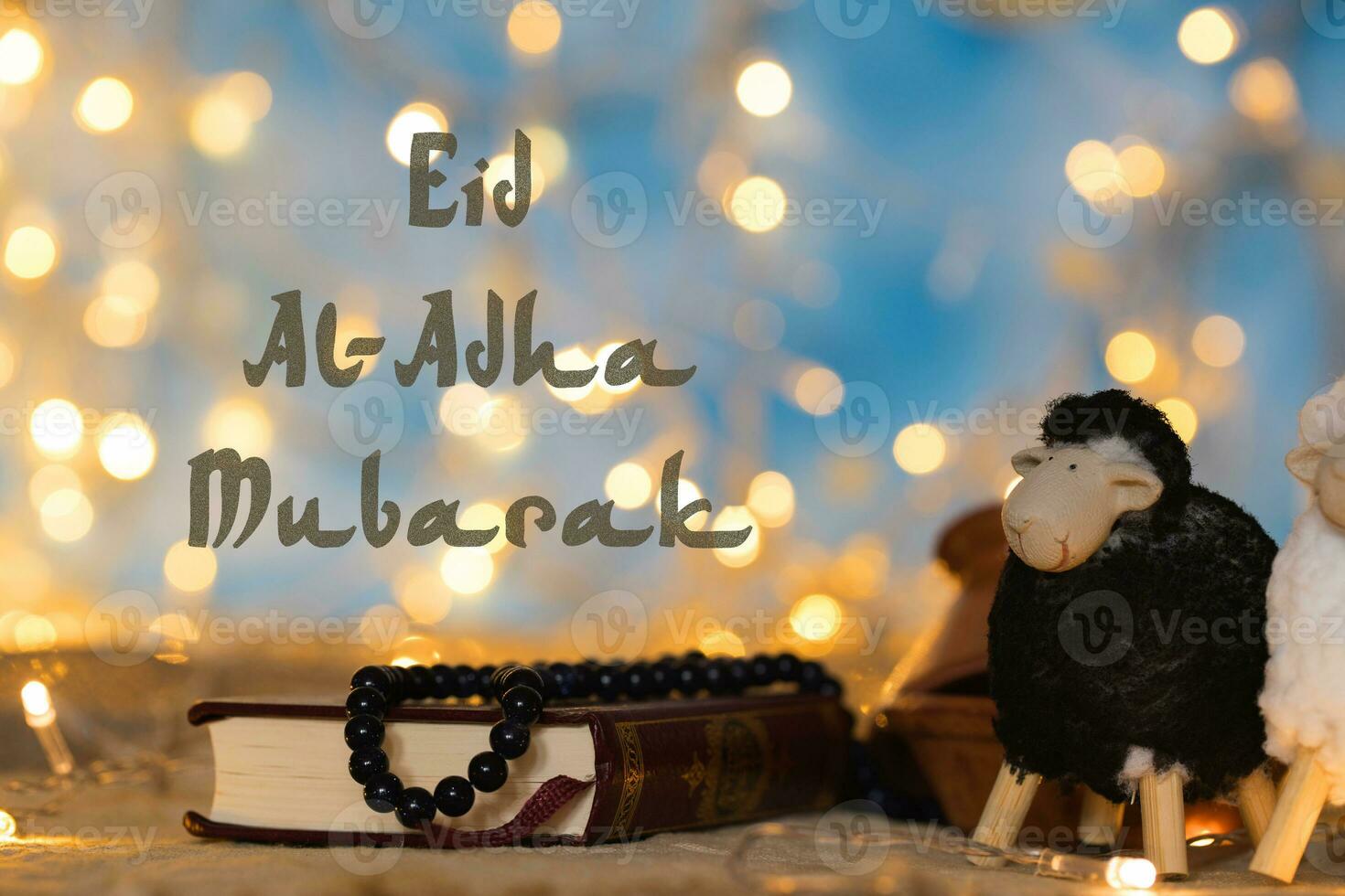 eid al-adha mubarak. contento banquete de sacrificio. foto