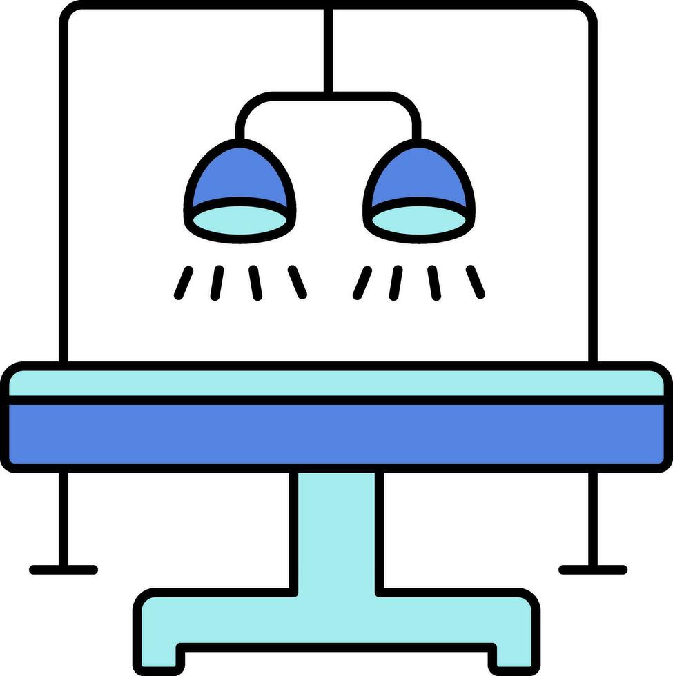 Operating Room Icon In Blue Color. vector