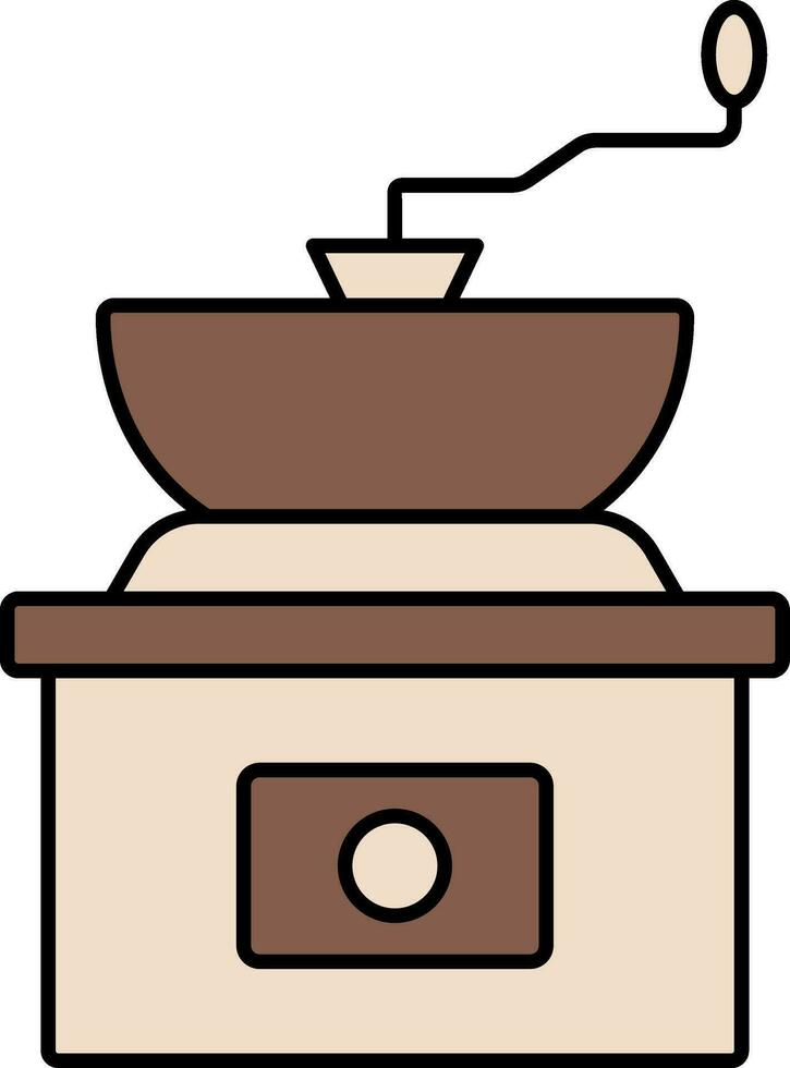 café amoladora máquina icono en marrón color. vector