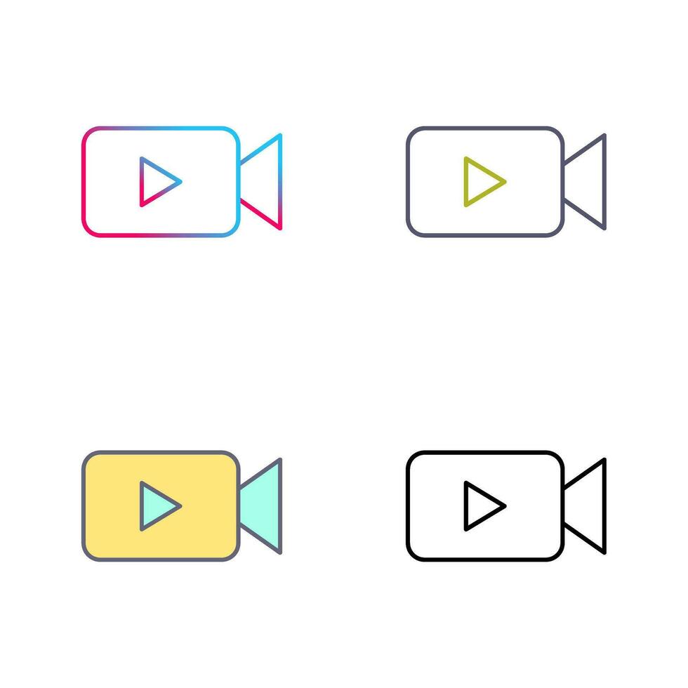 icono de vector de video único