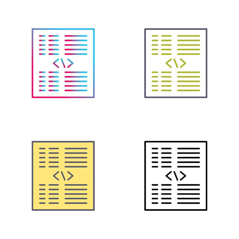 Piece of Code Vector Icon