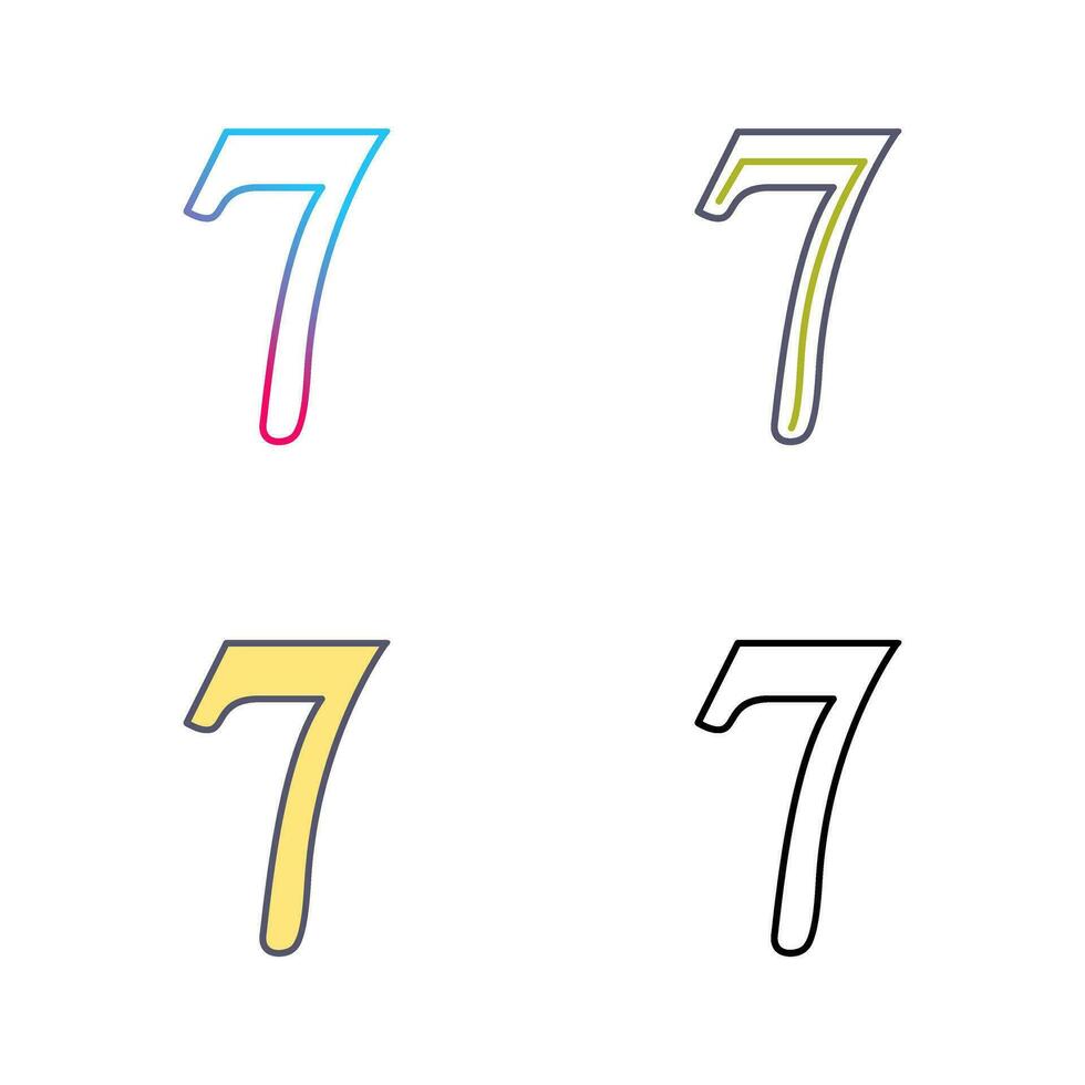 Number Seven Vector Icon