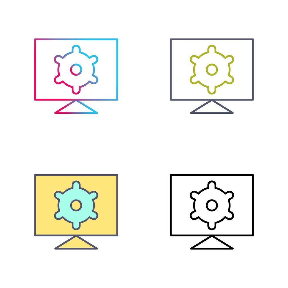 Computer Settings Vector Icon