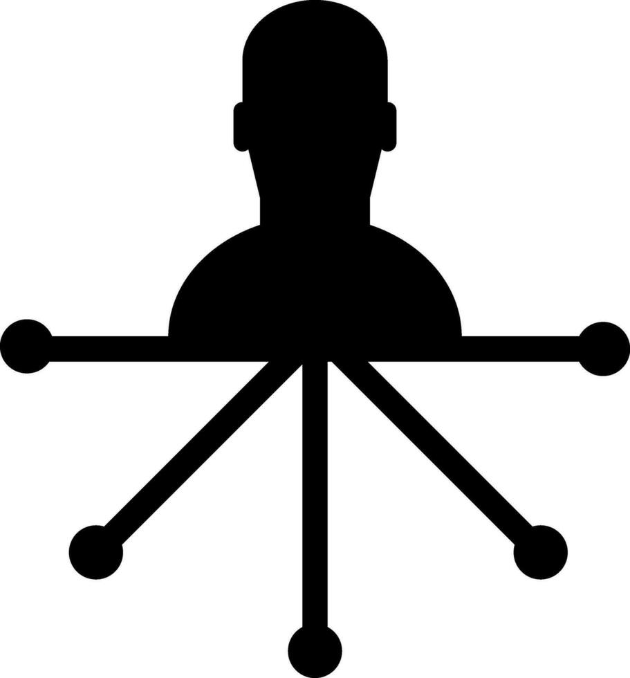Networking icon in flat style. vector