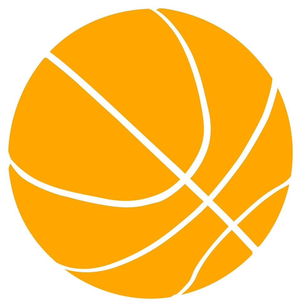 Flat illustration of a basket ball. vector