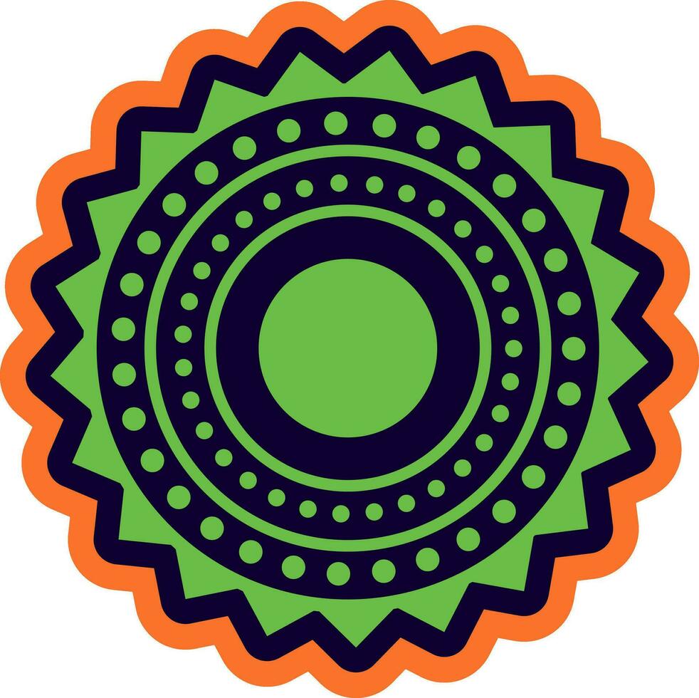 Flat illustration of mandala design. vector