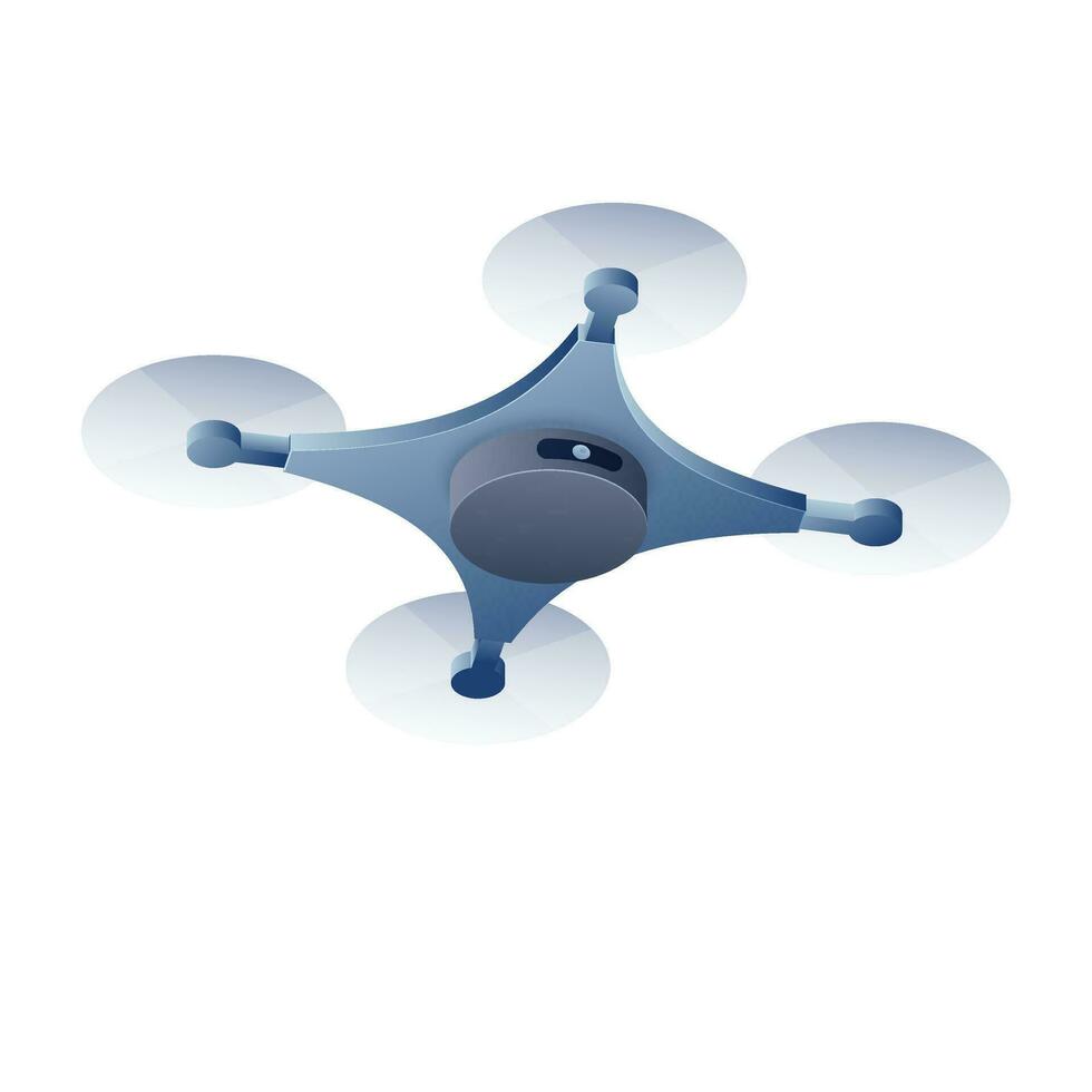Isolated illustration of a quadcopter. vector