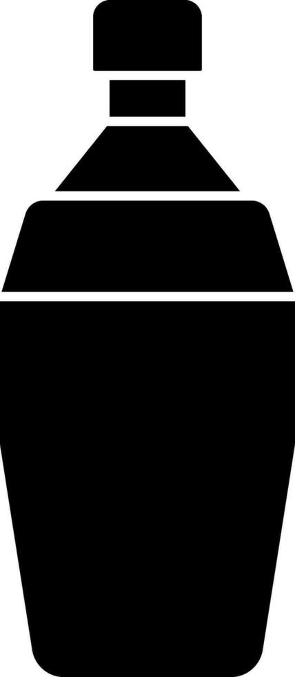 cóctel criba vibradora icono en negro y blanco color. vector