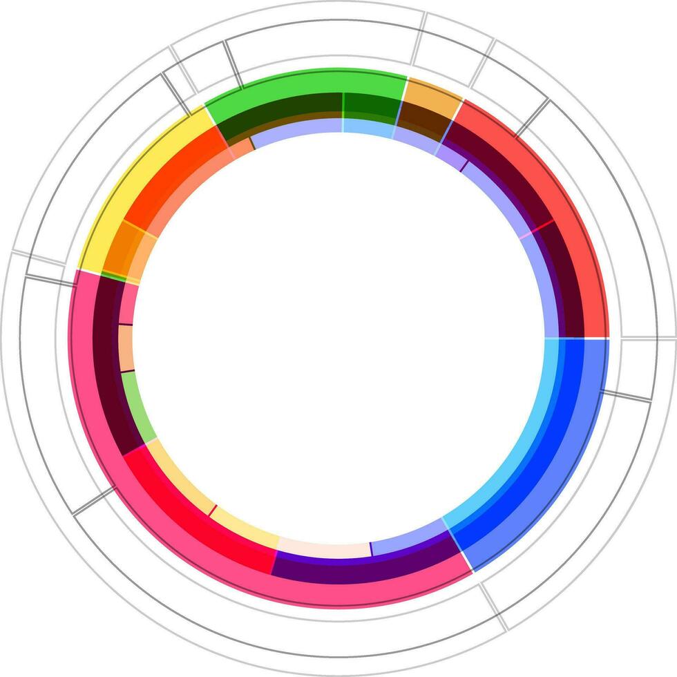 Abstract colorful circular or circle element. vector