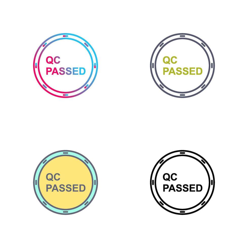 Unique QC Passed Vector Icon