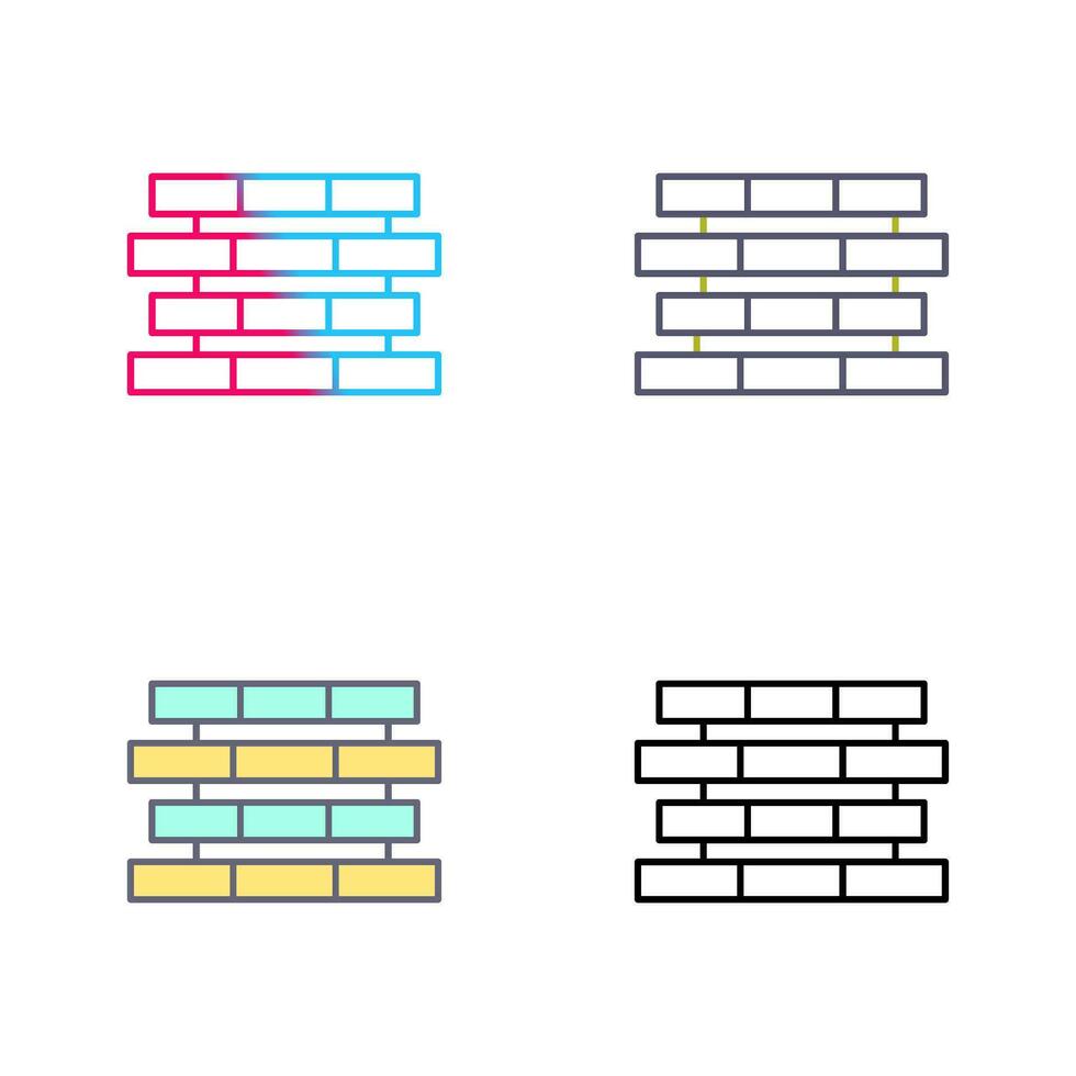 Unique Bricks Vector Icon