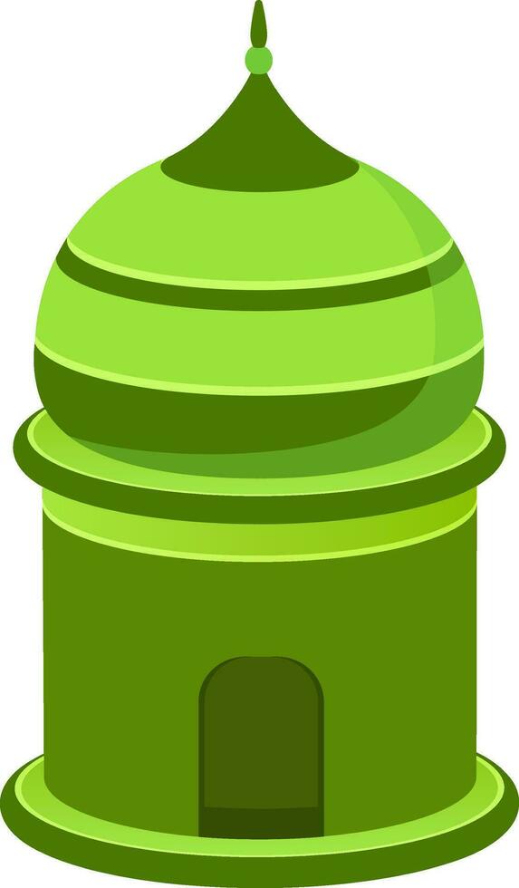 Creative illustration of green Mosque. vector