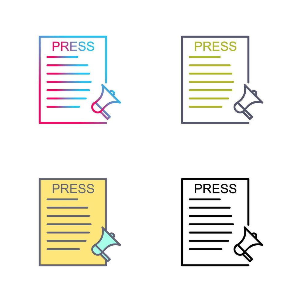 Unique Press Releases Vector Icon