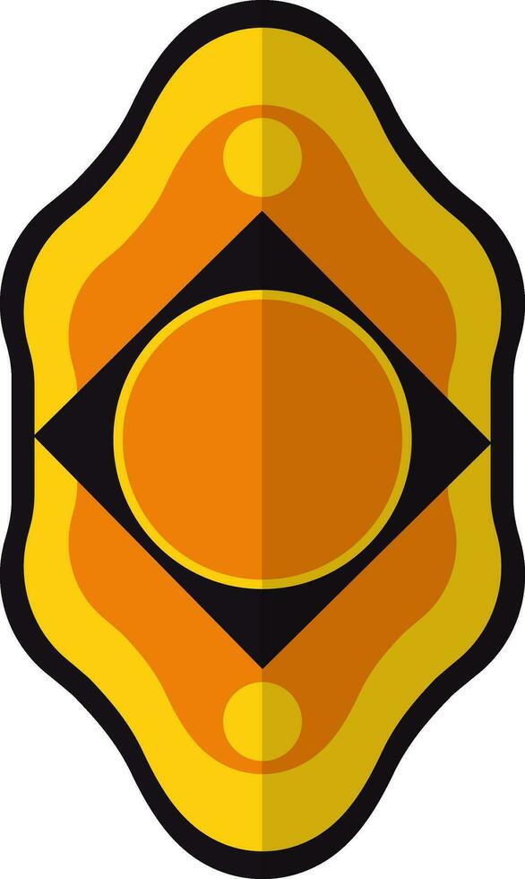 Black and yellow police badge award. vector