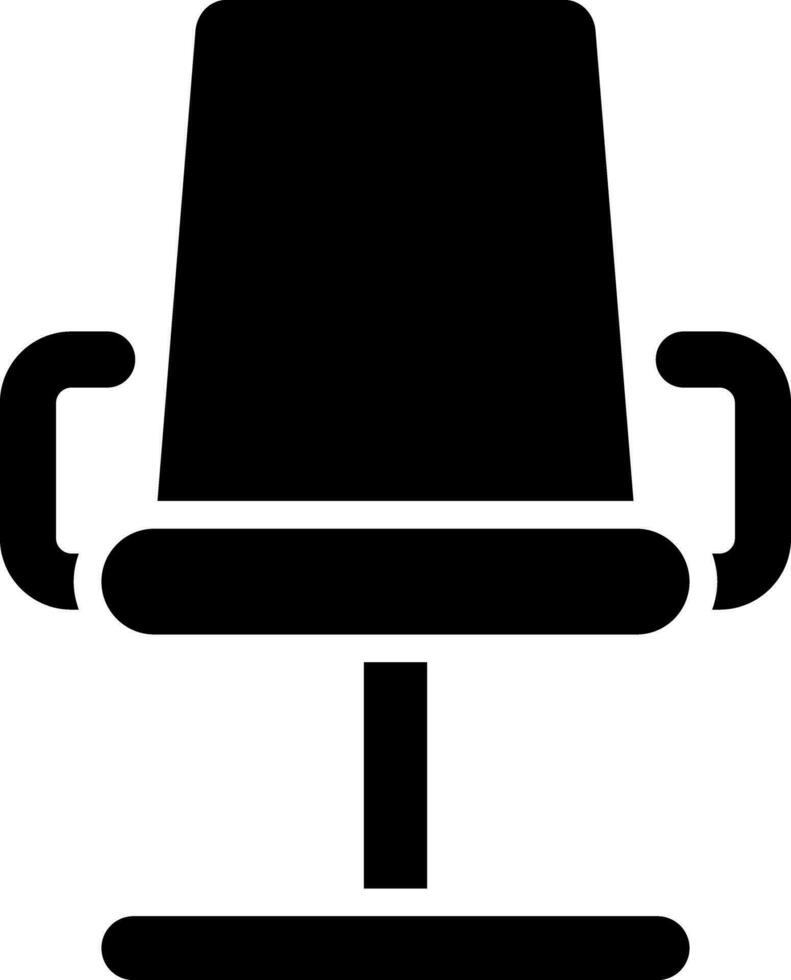 Office chair icon in black color. vector
