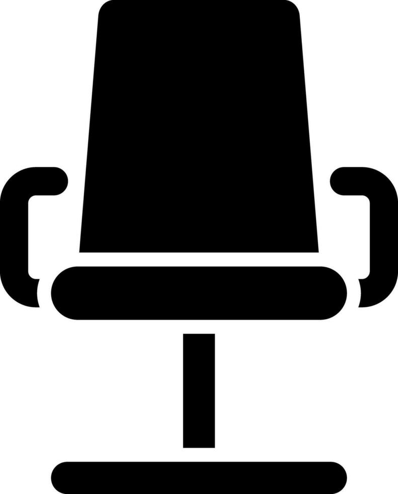 Office chair icon in black color. vector