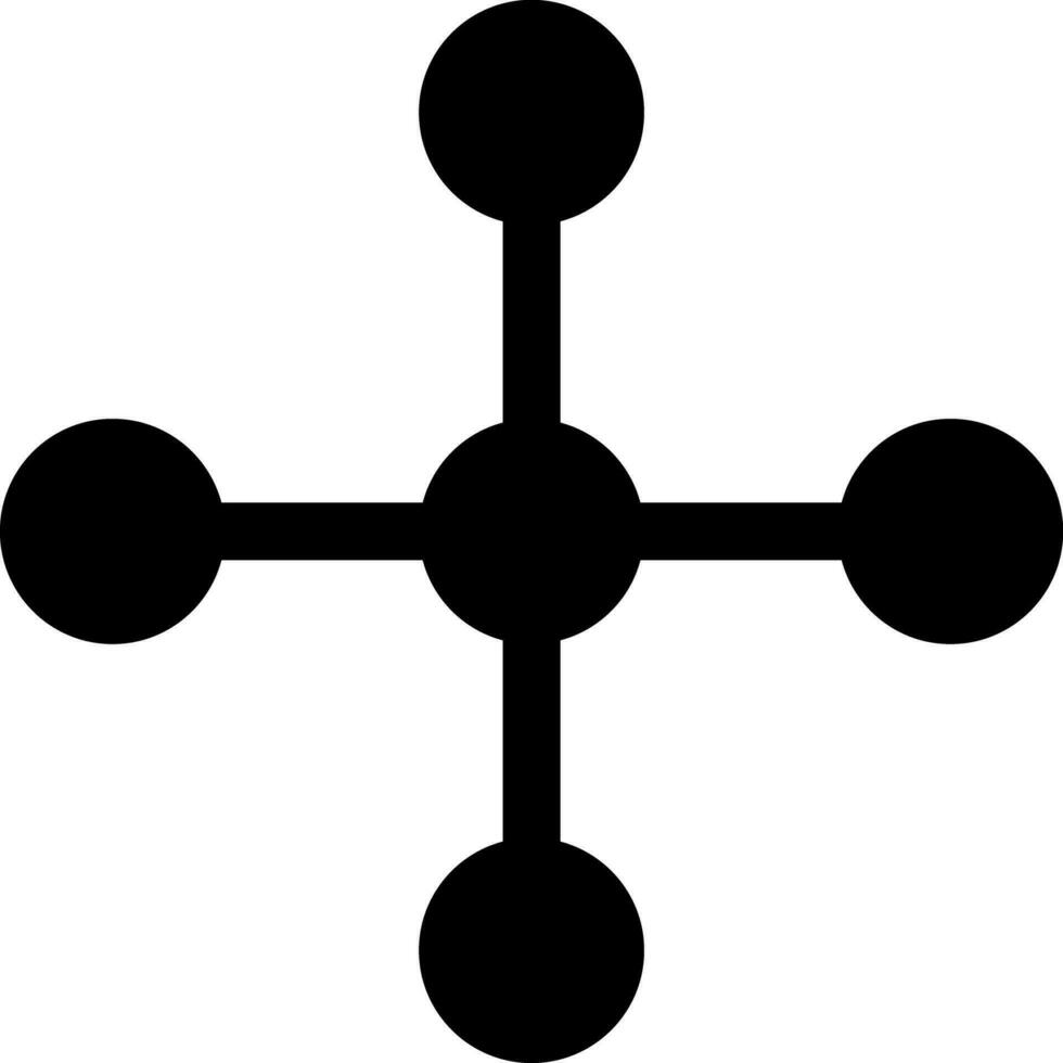 Networking icon or symbol in black color. vector