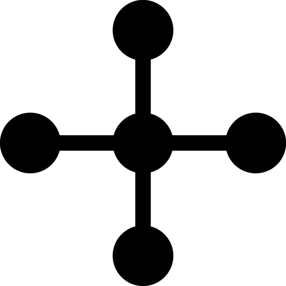 Networking icon or symbol in black color. vector