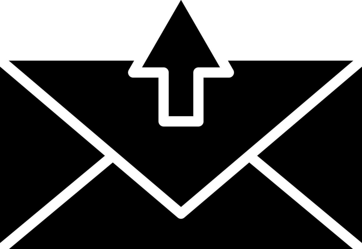 Send email icon in Black and White color. vector