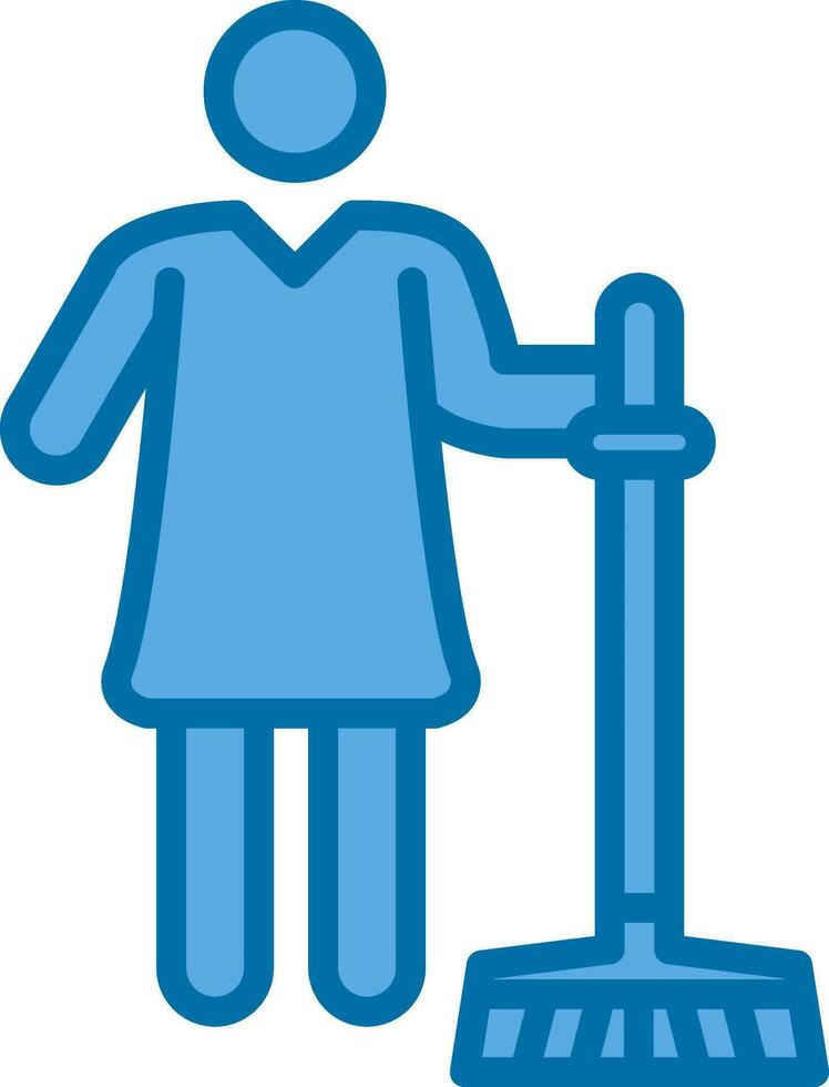 Charwoman Vector Icon Design