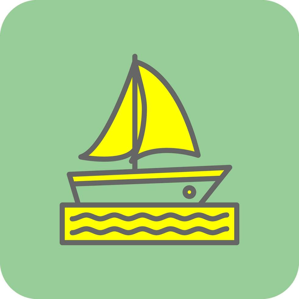 Catamaran Vector Icon Design