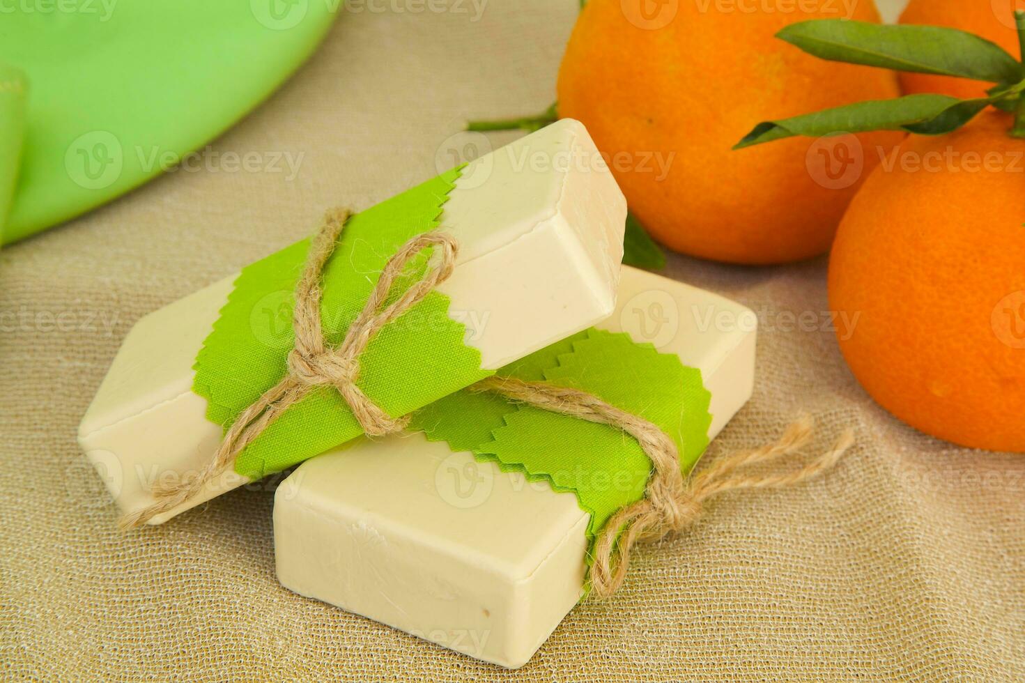 Soap with mandarin essential oil photo