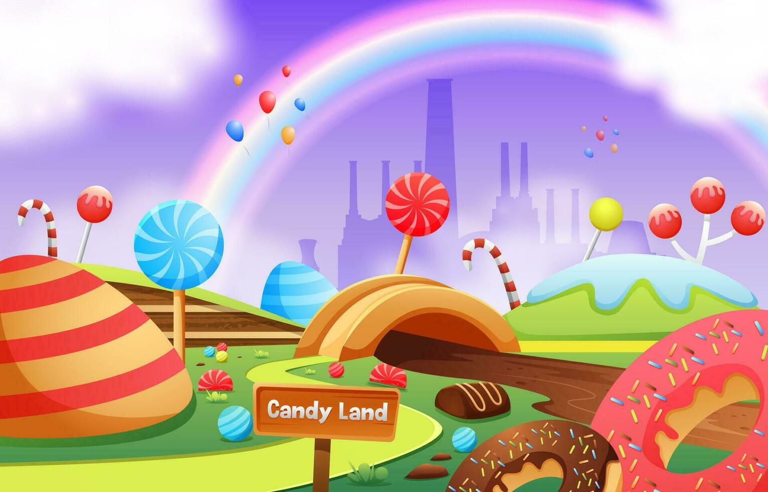 Chocolate Factory Tour Background vector