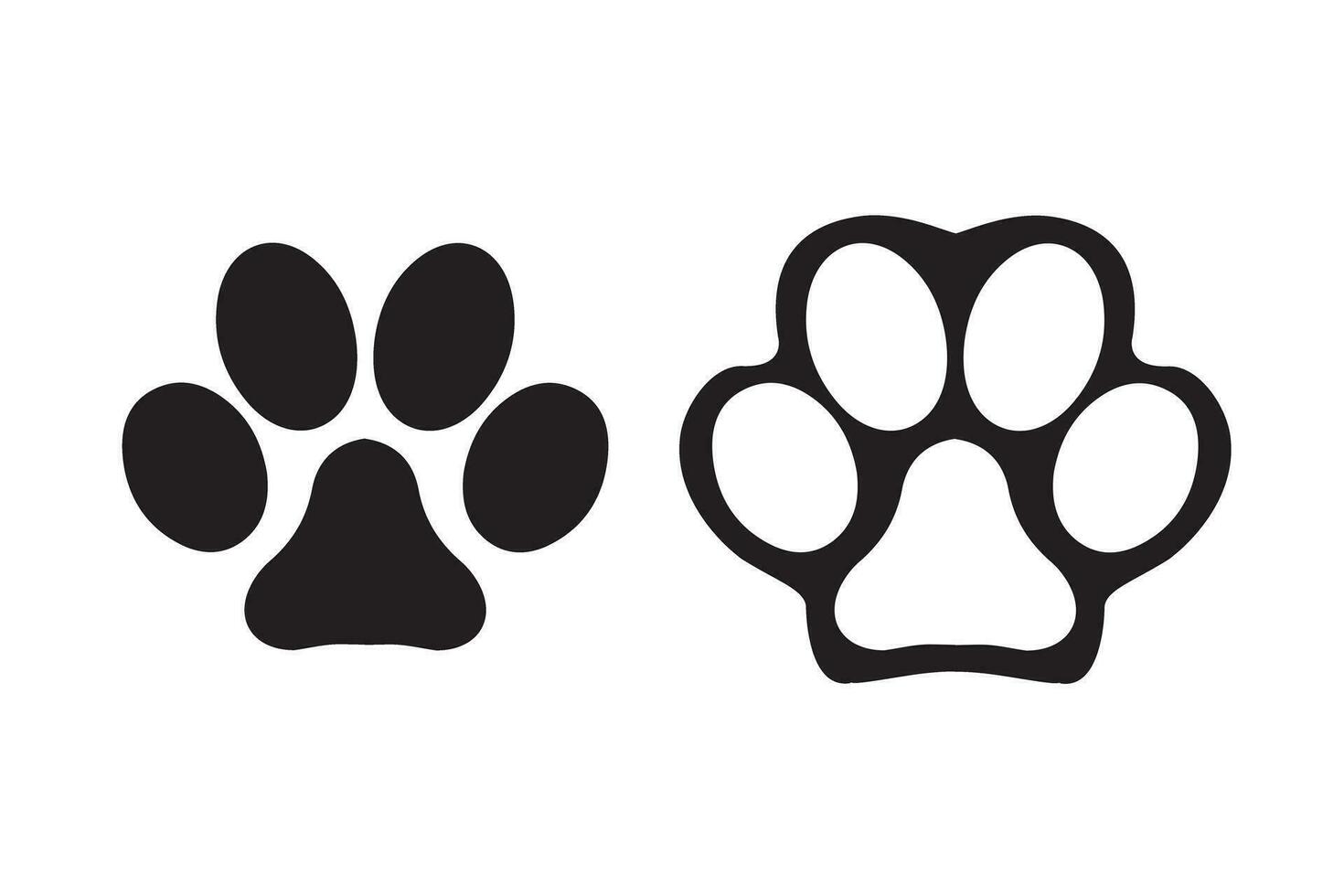 Dog print or cat print flat vector icon for animal apps, website, or other creative design