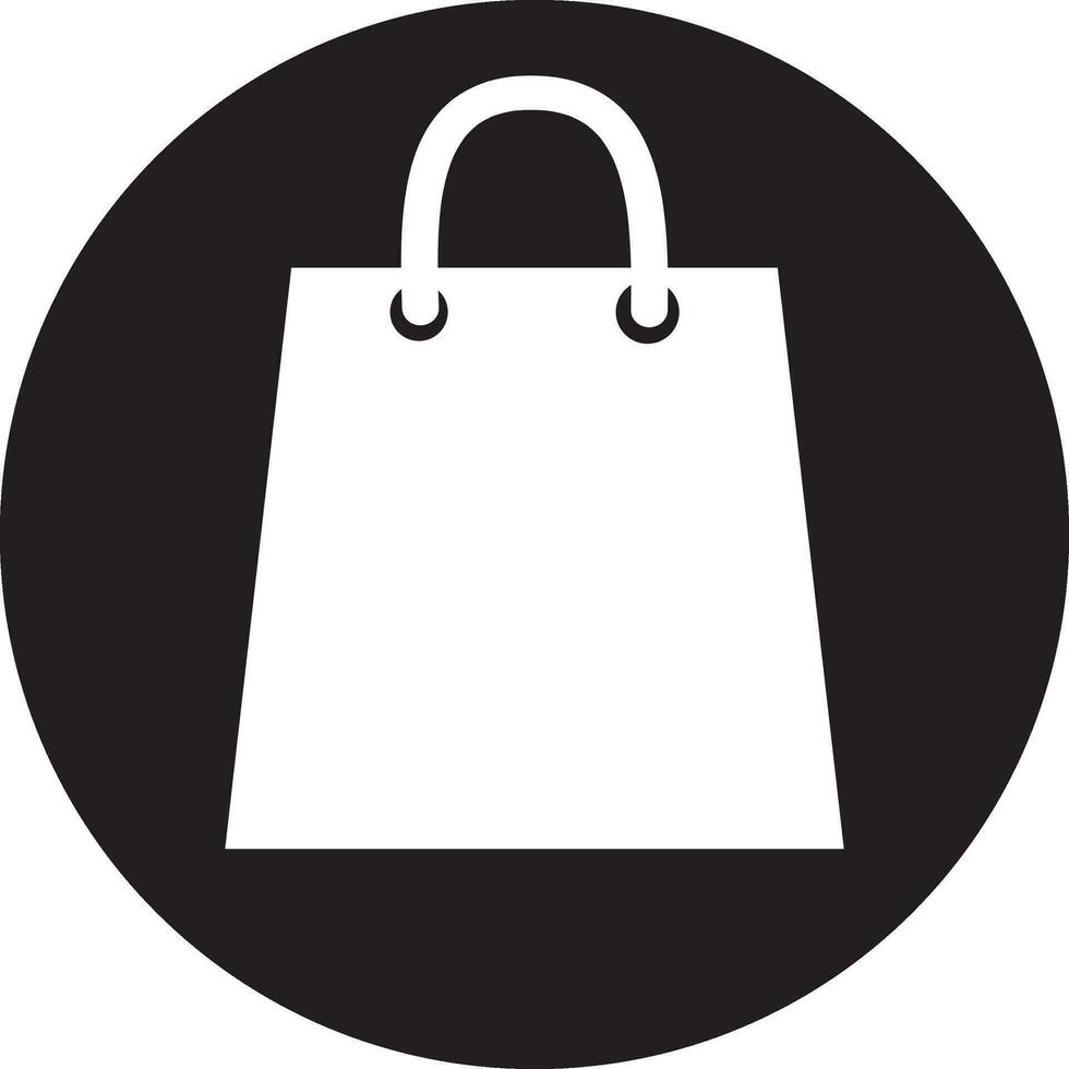 Shopping bag Icon Isolated on White Background vector