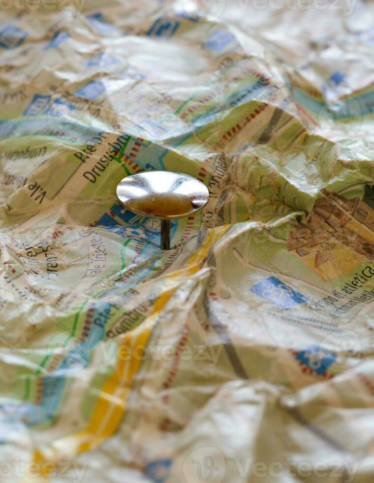 Office pin inserted in the jammed map photo