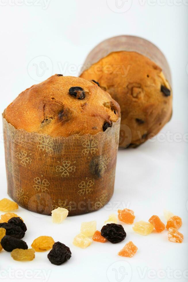 Traditional Italian Christmas sweet cake. Closeup photo